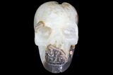 Polished Quartz/Agate Crystal Skull #148110-2